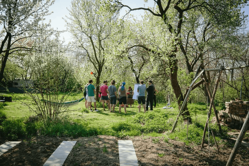 Planung im Obstgarten